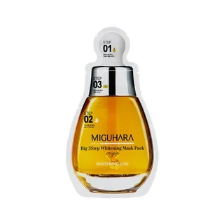 MIGUHARA - Big 3 Step Whitening Mask Pack Origin 1.7ml + 25ml + 2ml