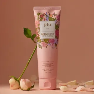 plu - Pink Floral Body Scrub 200g